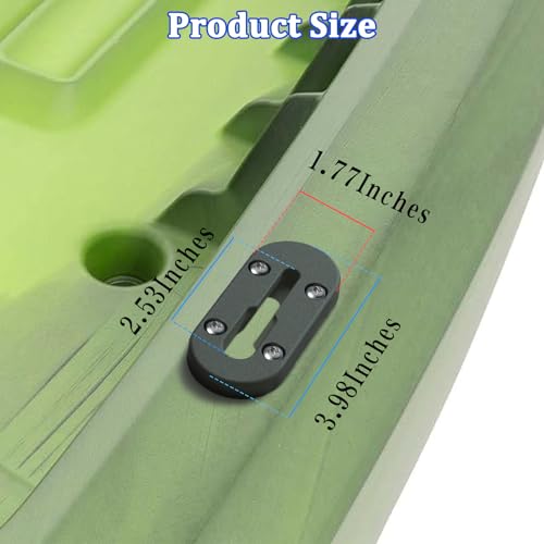 Huntury Kayak Track, Kayak Low Profile Track, Kayak Rail, Kayak Accessories Mount Track, Kayak Gear Track for Fishing Rod Holder, Fish Finder, Cup Holder, Anchor Cleats - size: 4" Length (Pack Of 2)