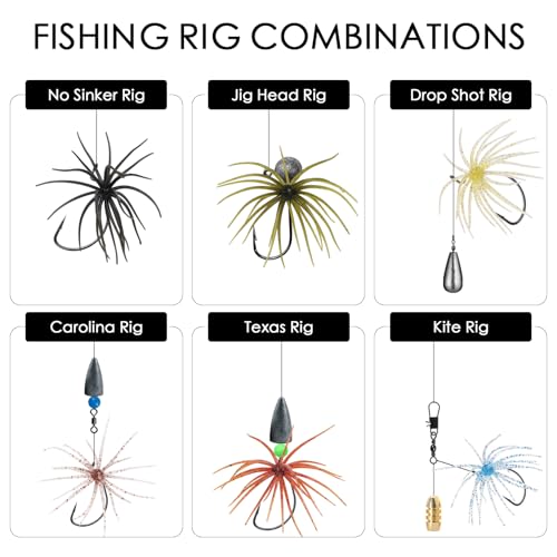 6 Pcs Soft Urchin Lures Fishing Saltwater Slow Floating Lures for Bass Trout Crappie - color: 3.54in/0.1oz