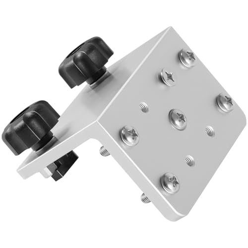 90° Boat Gunnel Track Mount Bracket for Rod Holders, Downriggers, Fish Finders & Marine Accessories, Aluminum Mounting Base for Lund, Ranger and Lowe Boats