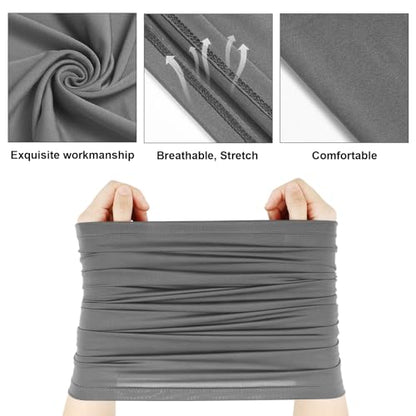 Geyoga Summer UV Protection Cooling Neck Gaiter | Sunscreen Breathable Face Scarf Bandana Mask Neck Gaiter for Outdoor Fishing Hiking Camping - color: Dark Grey