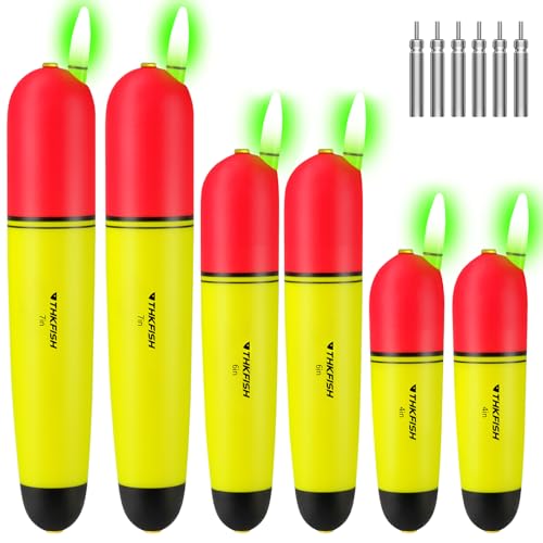 THKFISH Fishing Slip Bobbers, EVA Foam Bobbers Night Fishing Slip Bobbers Slip Corks for Fishing Catfish Bobbers Assortment Freshwater,4in 6in 7in - color: Mix