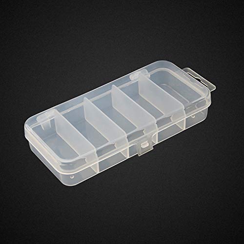 2PCS 5x2.4x1Inch Small Clear Plastic Fishing Tackle Accessory Box Portable Fishing Lure Bait Hooks Storage Box Case Container Jewelry Making Findings Organizer Box