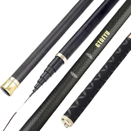 Tenkara Rod 18-30FT Carbon Fiber Telescopic Travel Fishing Pole - size: 18 feet