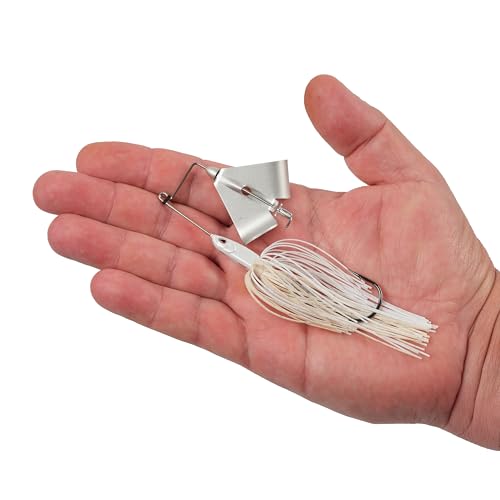 Berkley Skirted Riveter Fishing Buzzbaits - color: White + Silver, size: 1/4 oz