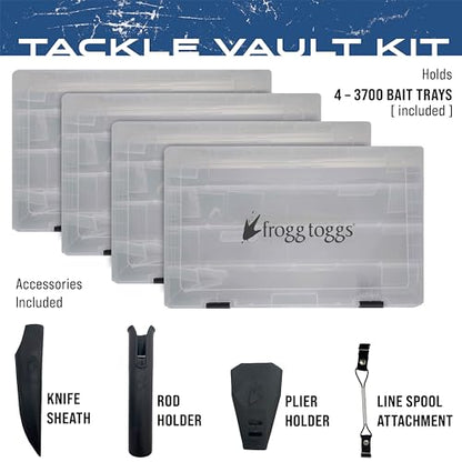 FROGG TOGGS EVA Tackle Vault, Lightweight, Customizable Fishing Tackle Bag - color: Gray, style: 3700 Kit