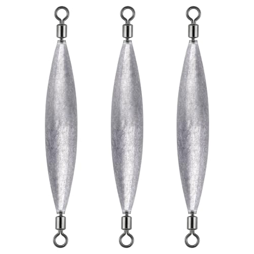 Dr.Fish 20 Pack Inline Trolling Weights with Double Barrel Swivels (1/16oz-3/4oz), Lead Egg Sinkers for Salmon Trout Walleye Freshwater Saltwater Fishing - size: 3/8oz-20 Pack