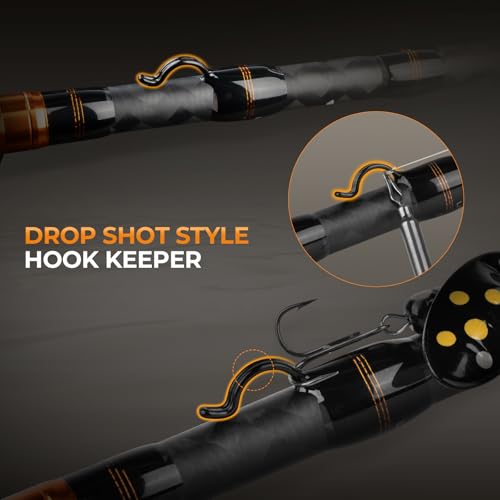 KastKing Zephyr Finesse Fishing Rods – BFS Baitcasting & Spinning Rods, IM6 Graphite, Extra Twin-Tip, 2pc & 3pc Travel Design, Ultra-Light Lure Casting, Stainless Steel Guides with Zirconium Rings - size: 6'9"- L- Fast (3pcs+ Extra Tip), style: Bait Fines