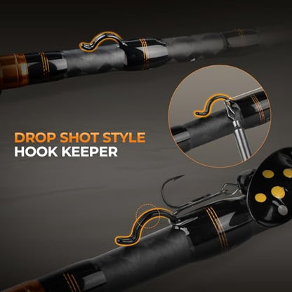 KastKing Zephyr Finesse Fishing Rods – BFS Baitcasting & Spinning Rods, IM6 Graphite, Extra Twin-Tip, 2pc & 3pc Travel Design, Ultra-Light Lure Casting, Stainless Steel Guides with Zirconium Rings - size: 6'3"- UL- Fast (2pcs+ Extra Tip), style: Bait Fine