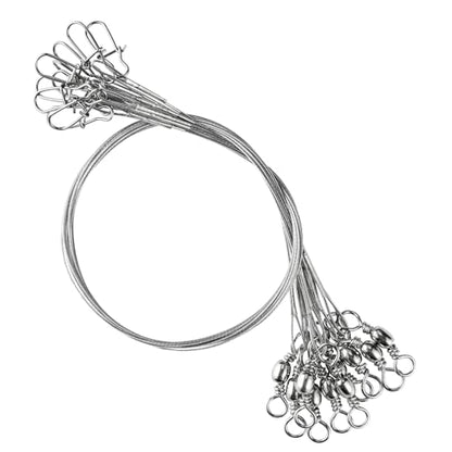 Atibin Stainless Steel Fishing Leaders Freshwater Fishing Rigs Wire Leaders Lures High Strength Wire Leader Fishing White Nickel - size: #3 (9.8in-40lb) 30pcs