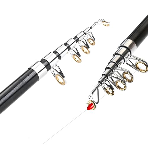 Folding Fishing Pole & Reel Combos Collapsible Telescopic Mini Fishing Rod, Ultra-Compact Foldable Gear for Travel, Hiking & Backpacking Enthusiasts