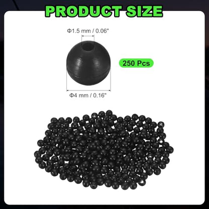 Fishing Beads, Plastic Round Hard Bait Egg Lure Rig Freshwater Saltwater for Fishing Rigs for Catfish Rig Outdoor Tackle Tool - size: 4mm