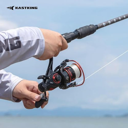 KastKing Sharky Baitfeeder III Spinning Reel 10+1 Shielded Stainless Steel BB - Carbon Fiber Drag for Live Liner Bait Fishing Action - style: 5000