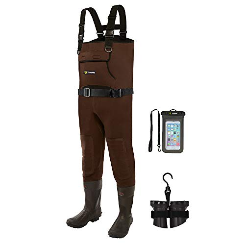 TIDEWE Neoprene Chest Waders for Men, Waterproof Bootfoot for Hunting | Warm Waterproof Slip-Resistant Men's Bootfoot Fishing Waders for Hunting & Wetland Work - size: 12