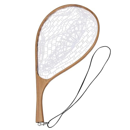 Wooden Fishing Nets - Rubber Fishingnets, Fly Fishing Dipnets, Fishing Nets with Handles - color: White, style: White Silicone Mesh