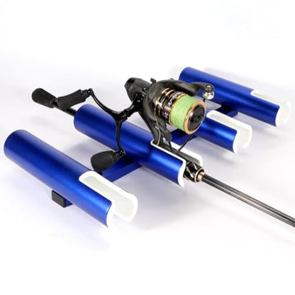 2PCS 4-Tube Aluminum Fishing Rod Holder for Boat, Wall-Mounted Fishing Pole Roof Rod Rack, Surf Fishing Rod Holder for Truck, Boats & Yacht - color: Blue