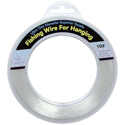 Clear Fishing Wire, Monofilament Fishing Line, Clear String for Hanging, Invisible Strong Wire Nylon Thread for Hanging Balloon Garland Picture Decorations - size: 0.55mm/525ft/34lb