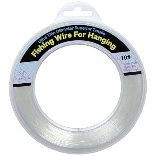 Clear Fishing Wire, Monofilament Fishing Line, Clear String for Hanging, Invisible Strong Wire Nylon Thread for Hanging Balloon Garland Picture Decorations - size: 0.55mm/525ft/34lb