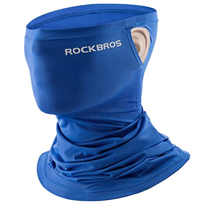 ROCKBROS Cooling Neck Gaiter Face Mask Fishing Scarf Face Cover for Men Women - color: Blue