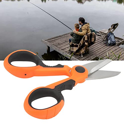 Fishing Line Scissors, Scissors Braid Cutters Stainless Steel Fishing Tools Small Fishing Pliers Portable Ergonomic Mini Fishing Scissors Fishing Line Cutters with Anti Slip Handle