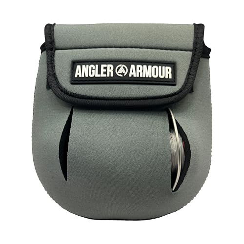 Angler Armour Spinning Reel Cover, Fishing Reel Cover, Neoprene Reel Cover, Spinning Reel Sleeve, Spinning Reel Case, Spinning Reel Protective Sleeve, Fits 1000, 2000, 3000, 3500 Reels (Titanium Gray) - color: Titanium Gray
