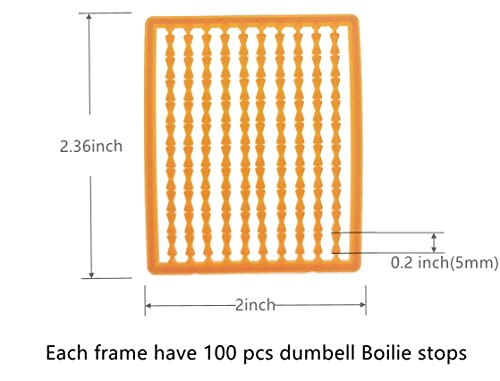 752/1000 Pcs Carp Fishing Hair Rig Extender Boilie Bait Stops Boilie Stopper Carp Fishing Tackle - color: Orange(1000pcs)
