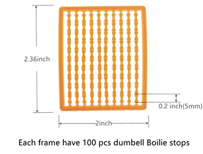 752/1000 Pcs Carp Fishing Hair Rig Extender Boilie Bait Stops Boilie Stopper Carp Fishing Tackle - color: Orange(1000pcs)