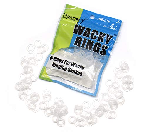 (100pk) – O-Rings for Wacky Rigging Senkos/Worms/Soft Stickbaits – Bait Saver Orings for Senko Worm – Save Your Baits from Tearing While Wacky Neko Rigging - color: Clear, size: 3” Senko/Finesse (3/16” ID)