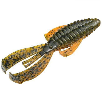 Strike King Rage Bug Fishing Lure, Soft Plastic Grub, Unique Design, Subtle Action - color: Bama Craw, size: 4"