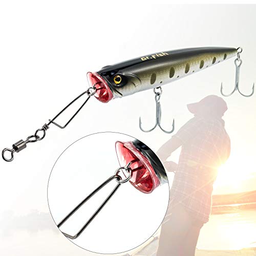 Dr.Fish 30 Pack Barrel Snap Swivels, Barrel Swivels Fishing Tackle Crane Rolling Coast Lock Snap Lure Leader Line Connector Fresh&Saltwater - size: #2-77LB-30 Pack