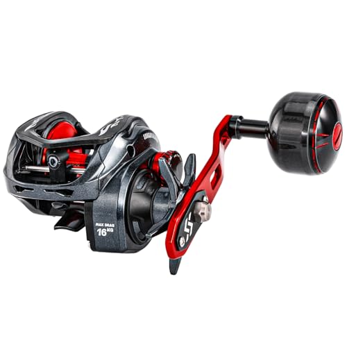 Sougayilang Baitcaster Rod Reel Combo, 2-Piece Fishing Rod with 400 Size Casting Reel, Aluminum Reel Seat for Musky Fishing