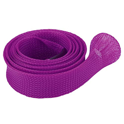 Fishing Rod Sock, Braided Mesh Fishing Rod Sleeve Rod Protector Flat or Pointed End Casting Rods Musky Ice Rod(Purple)