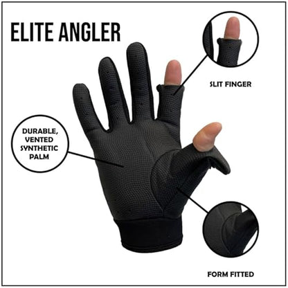 Glacier Glove Unisex Elite Angler Durable Outdoor Slit-Finger Gloves | Water-Resistant, Quick-Dry, Multi-Functional, Form-Fitted Handwear - size: XX-Large