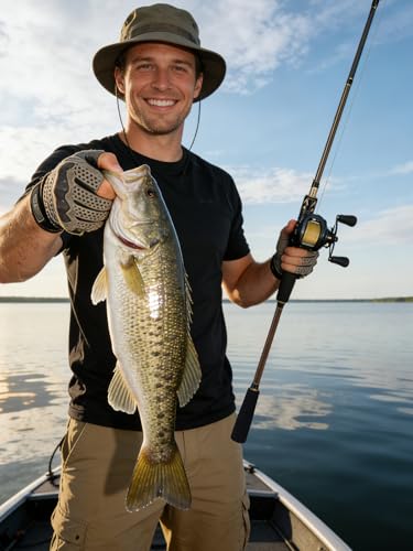 Jenseits Carbon Fiber Fishing Rod Series (6-12 Ft), Spinning & Casting Rods with Stainless Steel Ceramic Guides, Fast Action Fishing Pole for Bass, Trout, Walleye & Surf Fishing - size: 6'0"-Medium-Fast-Black, style: Casting