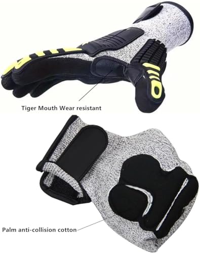 Lobster Gloves for Diving, Puncture and Cut Resistant Fishing Spearfishing Freediving Scuba Diving Gloves, Fully Coated Safety Work Glove for Men Women - size: X-Large
