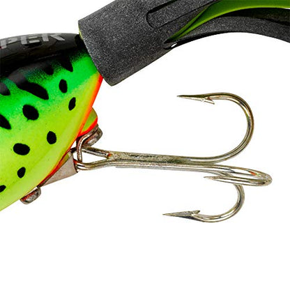Arbogast Hula Popper Topwater Bass Fishing Lure - color: Fire Tiger, size: 2 1/4 in, 5/8 oz