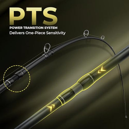 KastKing Spartacus Defender Twin-Tip Fishing Rod and Reel Combo, Spinning & Baitcaster Combo, KastFlex IM7 Graphite 2-Piece Blanks with Backup Tip Section, PTS System, EVA Handles - style: Cast: Right Reel, 7'0"- Mh Rod(2pcs+ Extra Tip)