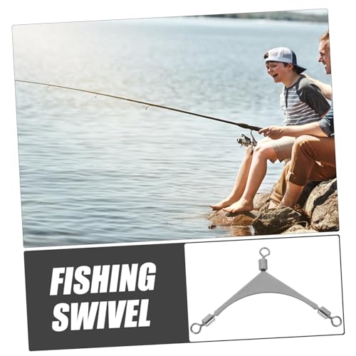 LIOOBO Sea Fishing Three-Prong Swivel Fishing Rigs Fishing Gear Bulk for Bass Cast Saltwater Tackle Connector - size: 6.30X4.00X0.20CM