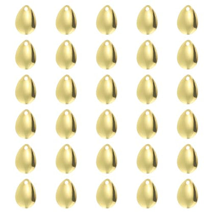 PATIKIL Fishing Lure Blades Willowleaf Lure Making - color: Golden, size: 0.7"x0.6"