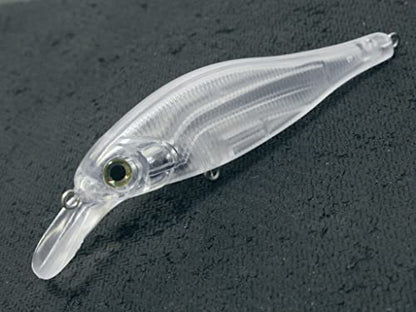 Blank Unpainted Minnow Crankbait Topwater Lipless Jerkbait Fishing Lures - color: UPM718P10