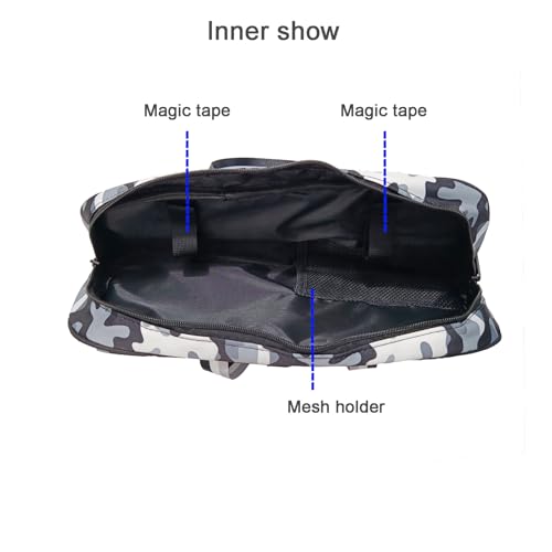 Portable Fishing Rod Bag Collapsible Fishing Bag Large Capacity Outdoor Nylon Carrying Case - size: 40CM Lenght-Black