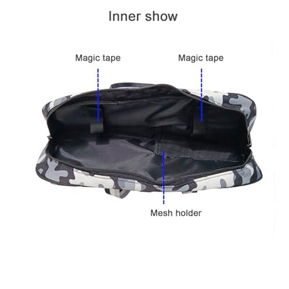 Portable Fishing Rod Bag Collapsible Fishing Bag Large Capacity Outdoor Nylon Carrying Case - size: 40CM Lenght-Black