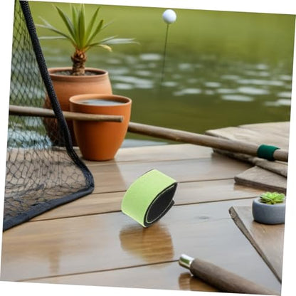 INOOMP 10pcs Fishing Rod Securing Bands, Anti-Slip Elastic Straps for Outdoor Boat Fishing Pole Holders, Green 30x250mm, Tackle Storage Fixing Accessories for Spinning and Casting Rods