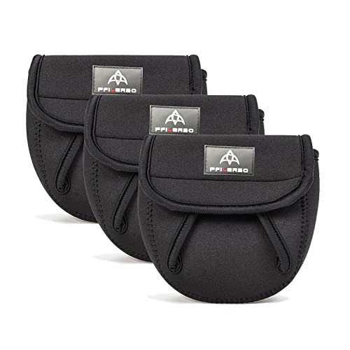 3Pcs Fishing Spinning Reel Covers Bag Baitcasting Trolling Fishing Reel Protective Case Pouch Sleeve Gloves Fishing Bags Fits 1000-8000 Series Reel 3Size (Samll-3Pack) - color: Samll-3Pack