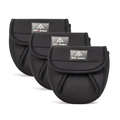 3Pcs Fishing Spinning Reel Covers Bag Baitcasting Trolling Fishing Reel Protective Case Pouch Sleeve Gloves Fishing Bags Fits 1000-8000 Series Reel 3Size (Samll-3Pack) - color: Samll-3Pack