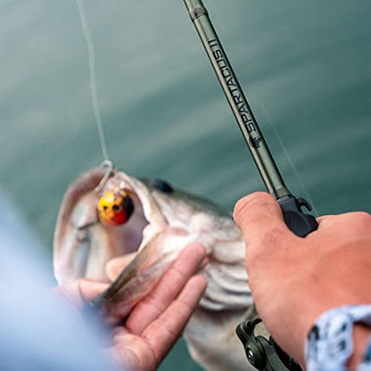 KastKing Spartacus II Fishing Rods - IM6 Graphite Blanks Casting & Spinning Rods, 2-Piece Rods with Extra Tip Section, PTS Power Transition System, KastFlex Technology, Rubber Cork Handle - size: 7'10"- H- Ex-Fast (2pcs+ Extra Tip), style: Casting