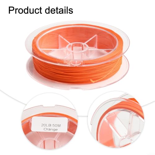 8-Strand for Braided Fly Line Backing 50M, Dacron Polyester Fishing Leader with Loop, Low Friction for Trout Bass Freshwater, 20/30lb Test Strength - size: C