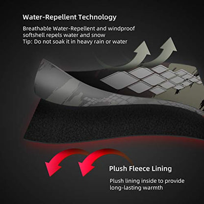 RUNCL Fishing Gloves Winter Warm RAGUEL, Touchscreen Outdoor Fishing Gloves, Neoprene 3 Cut Fingers Cycling Gloves, Convertible Windproof for Men Women Ice Fishing Photography Kayaking