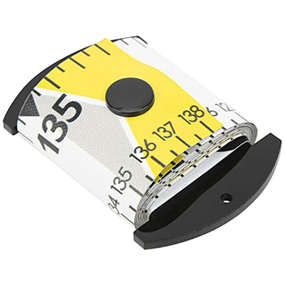 138 X 5cm PVC Fish Measuring Ruler, Foldable Fish Measuring Tape with Cm Inch Scale, Compact 8 X 5.5cm Roll, for Boat Kayak Ice Fishing Anglers (Yellow) - color: Yellow