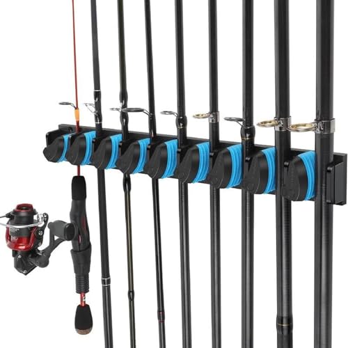 Wall Mounted Fishing Rod Rack 9 Vertical Holder Garage Poles for Wall Garage Boats Enduring Vertical Rack for Poles Storage Mount