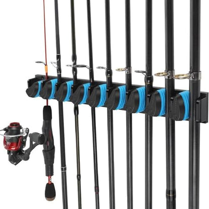 Wall Mounted Fishing Rod Rack 9 Vertical Holder Garage Poles for Wall Garage Boats Enduring Vertical Rack for Poles Storage Mount